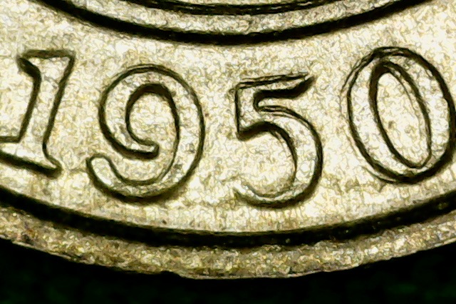1950-Paraguay-1-Centisimo-DDO-/-DDR-Nice-Doubling.